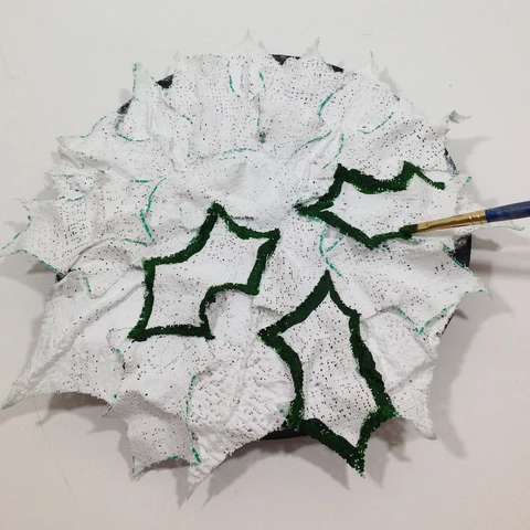 plaster cloth tutorial holly wreath